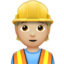 construction worker: medium-light skin tone