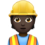 construction worker: dark skin tone