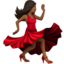 woman dancing: medium-dark skin tone