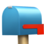 closed mailbox with lowered flag