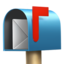 open mailbox with raised flag