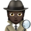 detective: dark skin tone