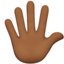 hand with fingers splayed: medium-dark skin tone