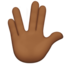 vulcan salute: medium-dark skin tone