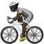 person biking: dark skin tone