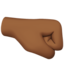 right-facing fist: medium-dark skin tone