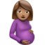 pregnant woman: medium skin tone