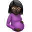 pregnant woman: dark skin tone