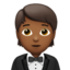 person in tuxedo: medium-dark skin tone