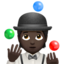 person juggling: dark skin tone