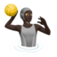 person playing water polo: dark skin tone