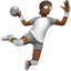 person playing handball: medium-dark skin tone