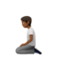 person kneeling: medium-dark skin tone