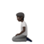 person kneeling: dark skin tone