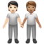 people holding hands: light skin tone, medium skin tone