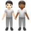 people holding hands: light skin tone, medium-dark skin tone