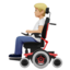 person in motorized wheelchair: medium-light skin tone