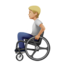 person in manual wheelchair: medium-light skin tone