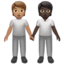 people holding hands: medium skin tone, dark skin tone