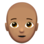 person: medium skin tone, bald