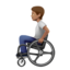 person in manual wheelchair: medium skin tone