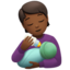 person feeding baby: medium-dark skin tone