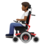 person in motorized wheelchair: medium-dark skin tone