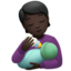 person feeding baby: dark skin tone