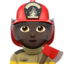 firefighter: dark skin tone