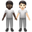 people holding hands: dark skin tone, light skin tone