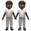 people holding hands: dark skin tone