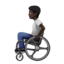 person in manual wheelchair: dark skin tone