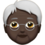 older person: dark skin tone