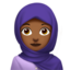 woman with headscarf: medium-dark skin tone