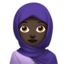 woman with headscarf: dark skin tone