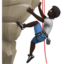 person climbing: dark skin tone