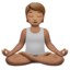 person in lotus position: medium skin tone