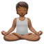 person in lotus position: medium-dark skin tone