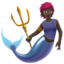 merperson: dark skin tone