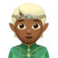 elf: medium-dark skin tone