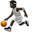 person bouncing ball: dark skin tone