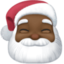 Santa Claus: dark skin tone