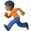 person running: medium-dark skin tone