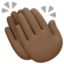 clapping hands: dark skin tone