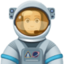 man astronaut: light skin tone