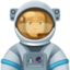 man astronaut: medium-light skin tone