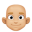 man: medium-light skin tone, bald