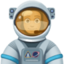 man astronaut: medium skin tone