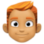 man: medium skin tone, red hair