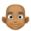 man: medium-dark skin tone, bald